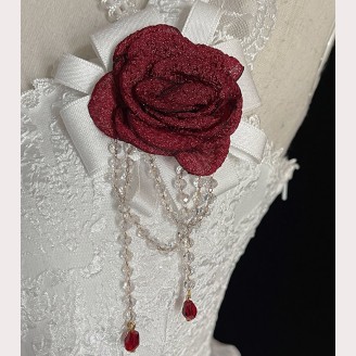 Bleeding Rose Gothic Lolita Style Brooch by Alice Girl (AGL47B)